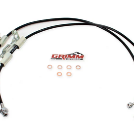 Grimm Offroad PTFE Lined 304 SS Front Brake Lines for '18-Newer Jeep Wrangler JL / JLU & '20-Newer Gladiator JT
