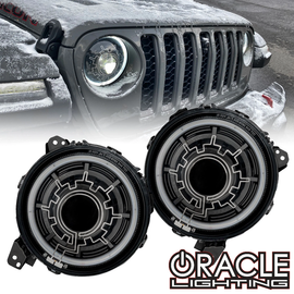 Oracle Lighting OCULUS™ Bi-LED Projector Headlights - Heated Lens for '18-Newer Jeep Wrangler JL / JLU & '20-Newer Gladiator JT