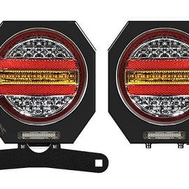 Quake LED Metal Tek Series LED Tail Lights Kit for '97-'06 Jeep Wrangler TJ / LJ Unlimited