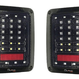 Quake LED Tempest Series Smoked Blackout Tail Lights Kit for '07-'18 Jeep Wrangler JK / JKU