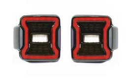 Quake LED Tempest Series Smoked Blackout Tail Lights Kit for '18-'23 Jeep Wrangler JL / JLU