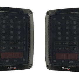 Quake LED Tempest Series Smoked Blackout I Tail Lights Kit for '07-'18 Jeep Wrangler JK / JKU