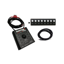 sPOD 8 Circuit BantamX w/ Red LED Switch Panel & 36" Battery Cable - Universal
