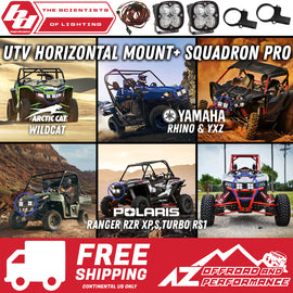 Baja Designs 1.75" UTV Horizontal Cage Squadron Pro Light Kit (2) Mount+(2) Squadron Lights+Harness