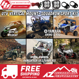 Baja Designs 1.75" UTV Vertical Cage Mount Squadron Sport Light Kit (Mount+2 Squadron Lights+Harness)