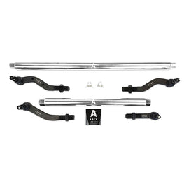 Apex Chassis 2.5 Ton Steering Kit Pol Alum w/Flip For 07-18 Jeep Wrangler JK JKU