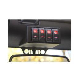 S-Tech 4 Switch System with Relay Center - Red Dual LED 09-18 Jeep Wrangler JK