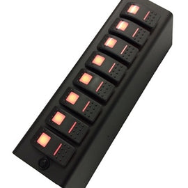 sPOD Add-On Amber Switch Panel for 8 Circuit SE System Jeep Wrangler JK '07-'08