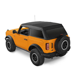 Bestop Trektop Slantback Soft Top Black Diamond for '21-'22 Ford Bronco 2 Door 56872-35