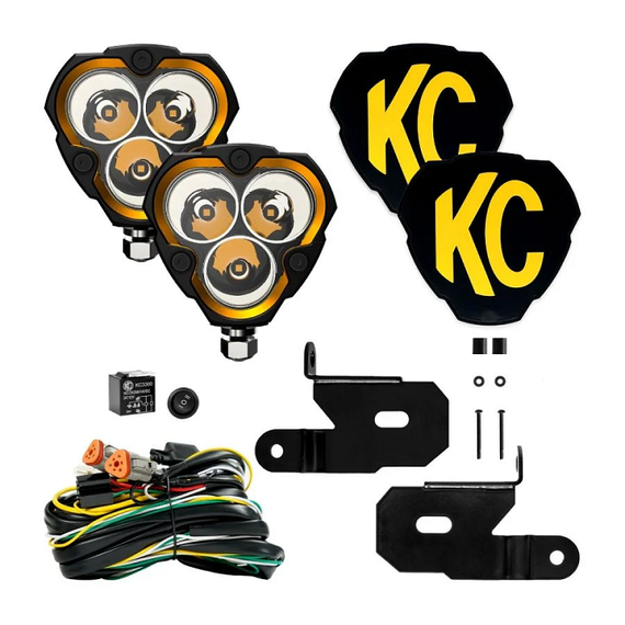 KC HiLites FLEX ERA® 3 LED Ditch Cowl Light Kit for '18+ Jeep Wrangler JL / JLU & '20+ Gladiator JT
