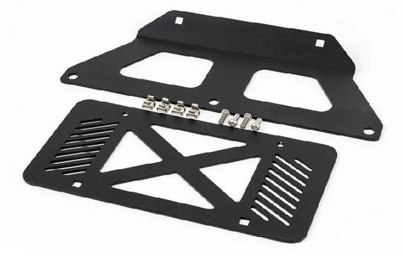 Grimm Offroad Front Steel Bumper License Plate Mount for '18-Newer Jeep Wrangler JL / JLU & '20-Newer Gladiator JT