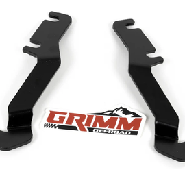 Grimm Offroad Hood Hinge LED Ditch Light Brackets for '05-'15 Toyota Tacoma