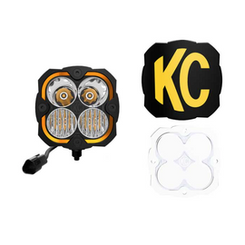 KC HiLites FLEX ERA® 4 - Single Light Master LED Light Pod Kit w/ Cover