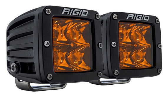 Rigid Industries D-Series PRO Edition Spot Beam LED Light Pods - Amber Color