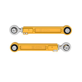 ICON Vehicle Dynamics Rear Billet Upper Link Kit (Gold Anodized) for '24-'26 Toyota Tacoma 4WD / '22-'26 Toyota Tundra / '23-'26 Toyota Sequoia / '24-'26 Toyota Land Cruiser / '24-'26 Lexus GX550