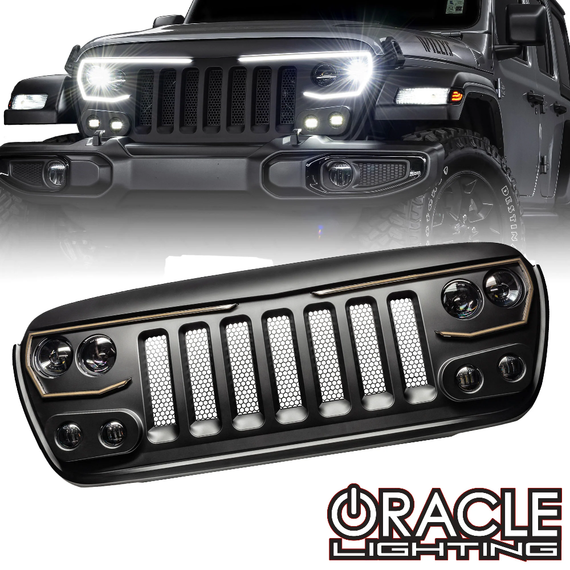 Oracle Lighting Vector Pro Series LED Grill for '18-'24 Jeep Wrangler JL / JLU & Gladiator JT