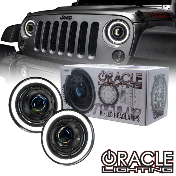 Oracle Lighting OCULUS™ BI-LED Projector Headlights - for '07-'18 Jeep Wrangler JK / JKU