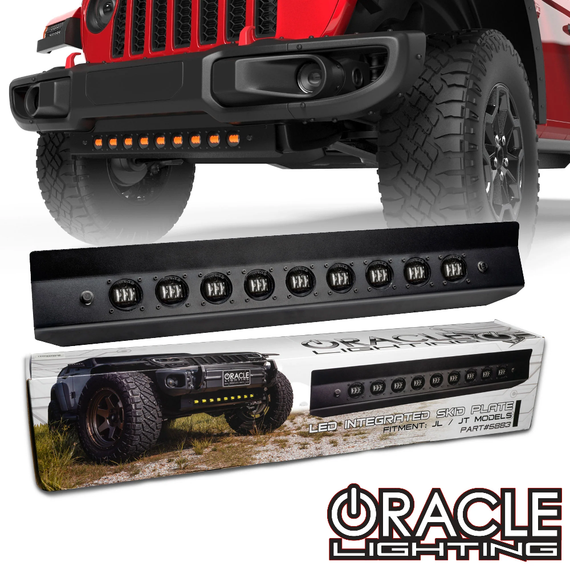 Oracle Lighting Skid Plate w/ Integrated LED Emitters for '18-Newer Jeep Wrangler JL/JLU & '20-Newer Gladiator JT