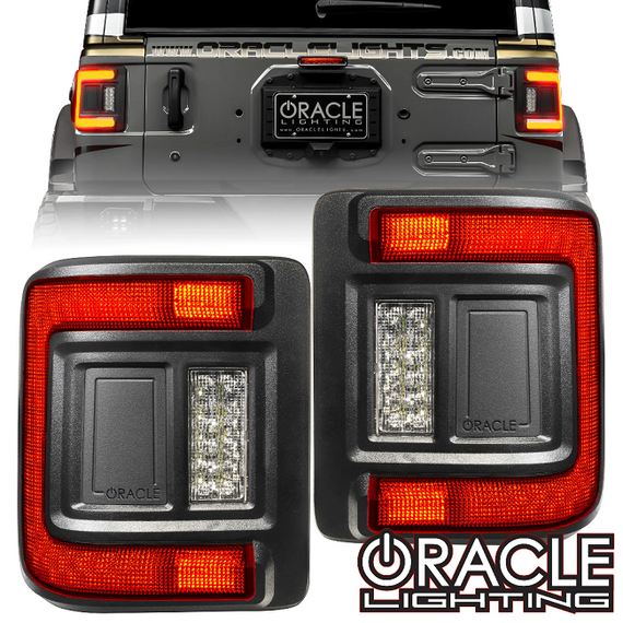 Oracle Lighting Flush Mount LED Tail Lights (Standard Red Lens) for '18-Newer Jeep Wrangler JL / JLU