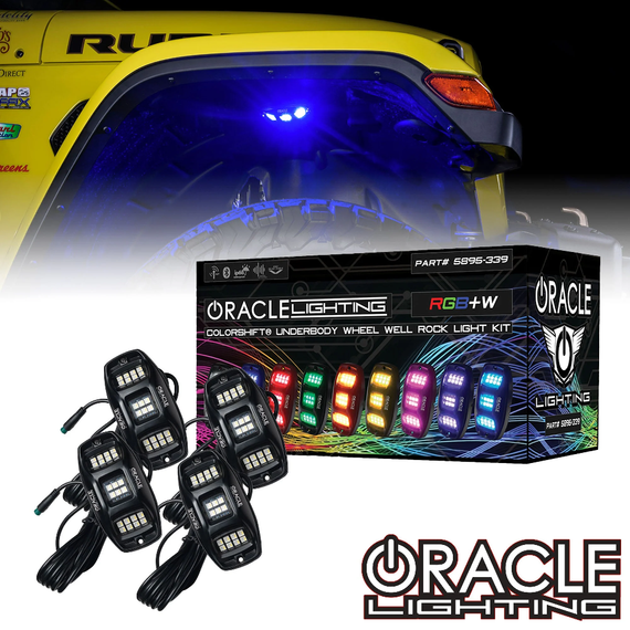 Oracle Lighting Colorshift RGB+W Underbody Wheel Well Rock Light Kit - 4 Piece