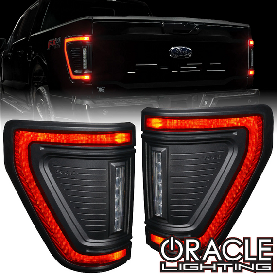 Oracle Lighting Flush Mount LED Tail Lights (Standard Red Lens) for '21-'24 Ford F150