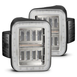 AlphaRex NOVA Series LED Tail Lights Chrome 19-26 Jeep Gladiator JT