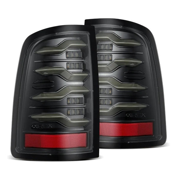 AlphaRex LUXX Series LED Tail Lights Alpha Blk 19-24 Ram 2500 3500 HD w/o OE LED