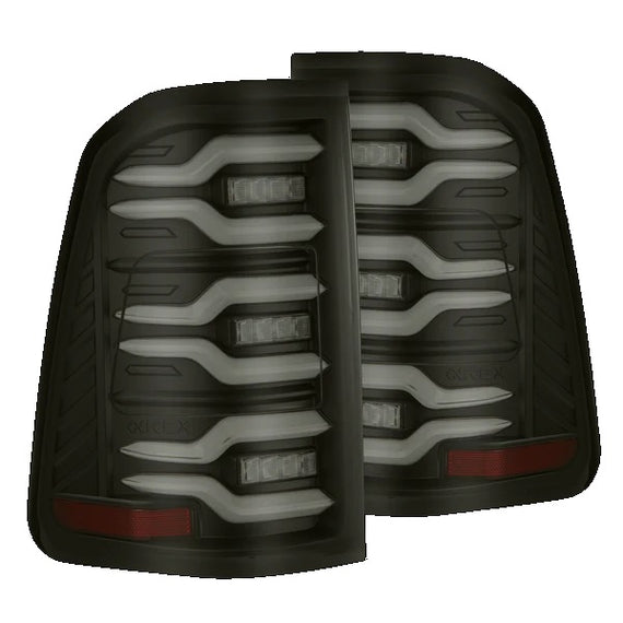 AlphaRex LUXX Series LED Tail Lights Black 25-26 Ram 1500 w/o OE LED