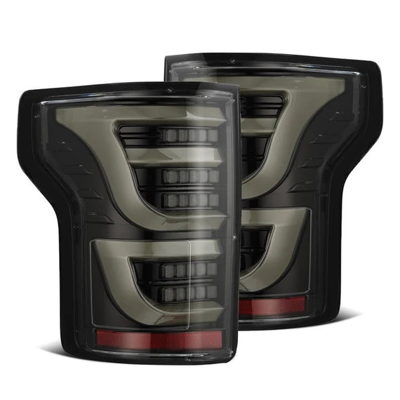 AlphaRex LUXX LED Tail lights Alpha Black 15-17 Ford F150 w/ OE Halogen