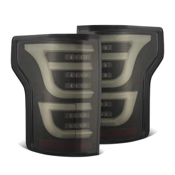AlphaRex LUXX LED Tail lights Black 15-17 Ford F150 w/ OE Halogen
