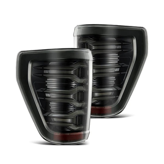 AlphaRex LUXX Series LED Tail Lights Alpha Black 21-23 Ford F150