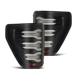 AlphaRex LUXX Series LED Tail Lights Black 21-23 Ford F150