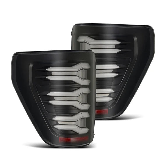 AlphaRex LUXX Series LED Tail Lights Black 21-23 Ford F150