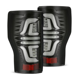 AlphaRex PRO Series LED Tail Lights Jet Black 17-19 Ford Super Duty F250 F350