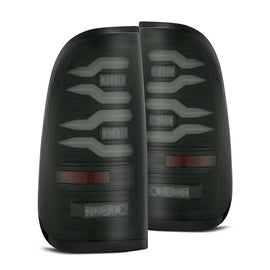 AlphaRex LUXX LED Tail Lights Black 99-16 Ford Super Duty F250 F350