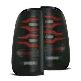 AlphaRex LUXX LED Tail Lights Black Red 99-16 Ford Super Duty F250 F350