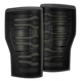 AlphaRex LUXX Series LED Tail Lights Alpha Black 17-22 Ford Super Duty F250 F350