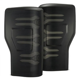 AlphaRex LUXX Series LED Tail Lights Black 17-22 Ford Super Duty F250 F350