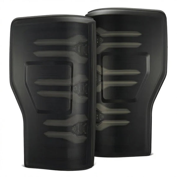 AlphaRex LUXX Series LED Tail Lights Black 17-22 Ford Super Duty F250 F350
