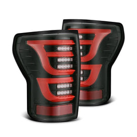 AlphaRex LUXX Series LED Tail Lights Black Red 07-13 Toyota Tundra