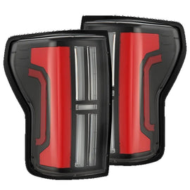 AlphaRex NOVA Series Prismatic LED Tail Lights Black Red 07-13 Toyota Tundra