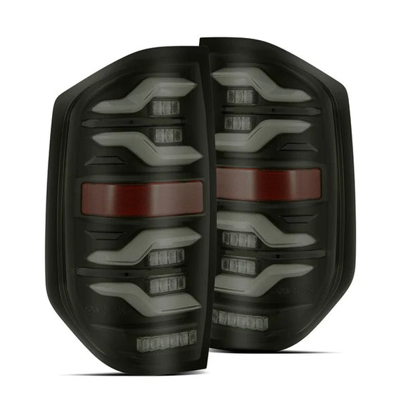 AlphaRex LUXX Series LED Tail Lights Black 14-21 Toyota Tundra