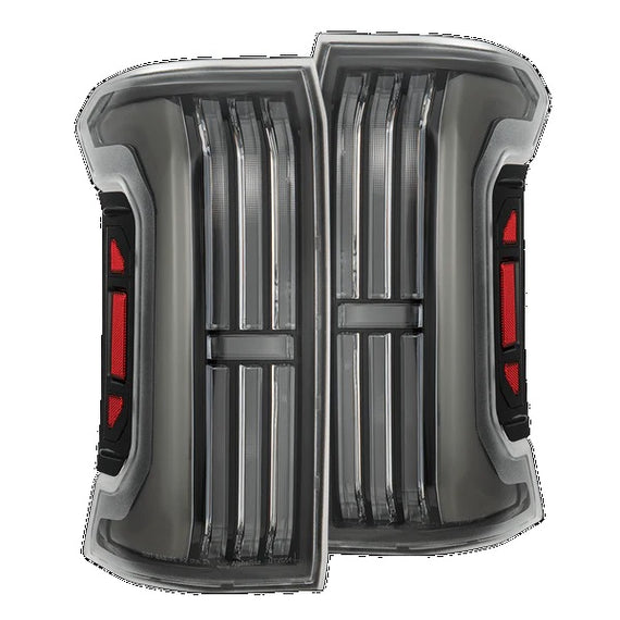 AlphaRex NOVA Series Prismatic LED Tail Lights Black 24-26 Toyota Tacoma