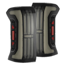 AlphaRex NOVA Series Prismatic LED Tail Lights Alpha Black 24-26 Toyota Tacoma