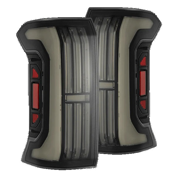 AlphaRex NOVA Series Prismatic LED Tail Lights Alpha Black 24-26 Toyota Tacoma