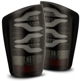 AlphaRex PRO Series LED Tail Lights Jet Black 16-23 Toyota Tacoma