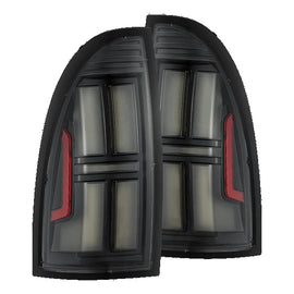 AlphaRex NOVA Series Prismatic LED Tail Lights Black 05-15 Toyota Tacoma