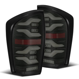 AlphaRex LUXX Series LED Tail Lights Black 16-23 Toyota Tacoma