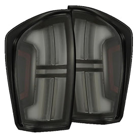 AlphaRex NOVA Series Prismatic LED Tail Lights Alpha Black 16-23 Toyota Tacoma