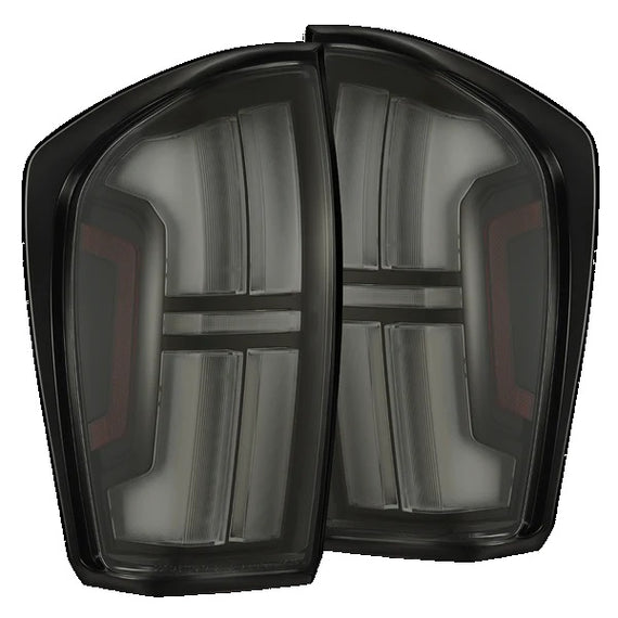 AlphaRex NOVA Series Prismatic LED Tail Lights Alpha Black 16-23 Toyota Tacoma